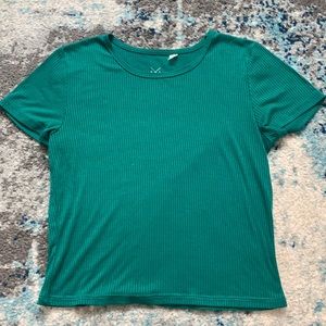 Green crop top